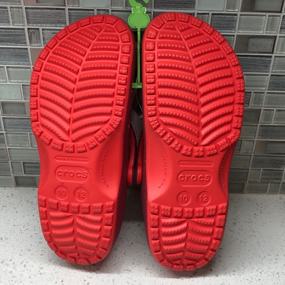 New Red Glitter Classic Crocs Unisex Sizing Women’s Size 12 / Men’s Size 10 - Picture 4 of 5